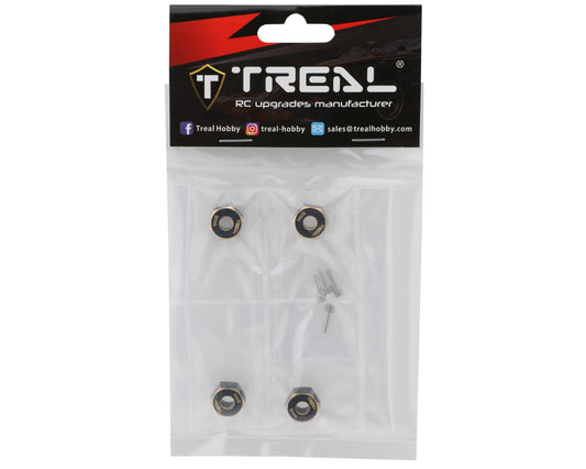 Treal Hobby Axial AXP8 Gilamon Brass Wheel Hex Hub Adaptors (4) (8mm)