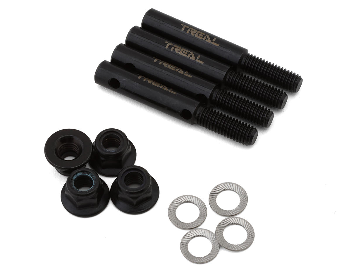 Treal Hobby Axial AXP8 Gilamon Harden Steel Portal Stub Axle Drive Shafts Set