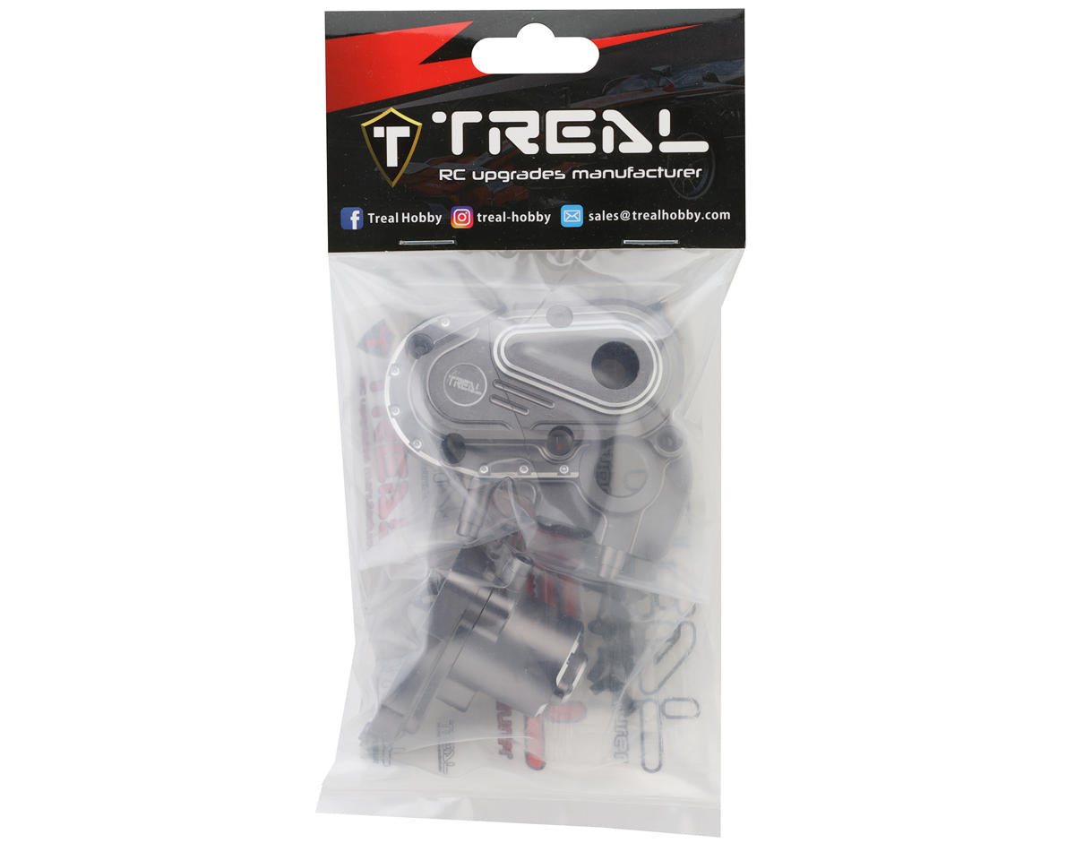 Treal Hobby Axial Capra CNC Aluminum Transmission Case  (Grey)