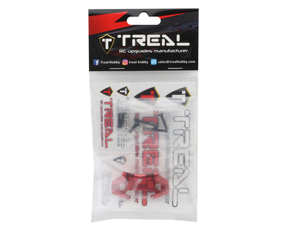Treal Hobby Axial Capra CNC Aluminum Rear Upper Link Riser Mount (Red)