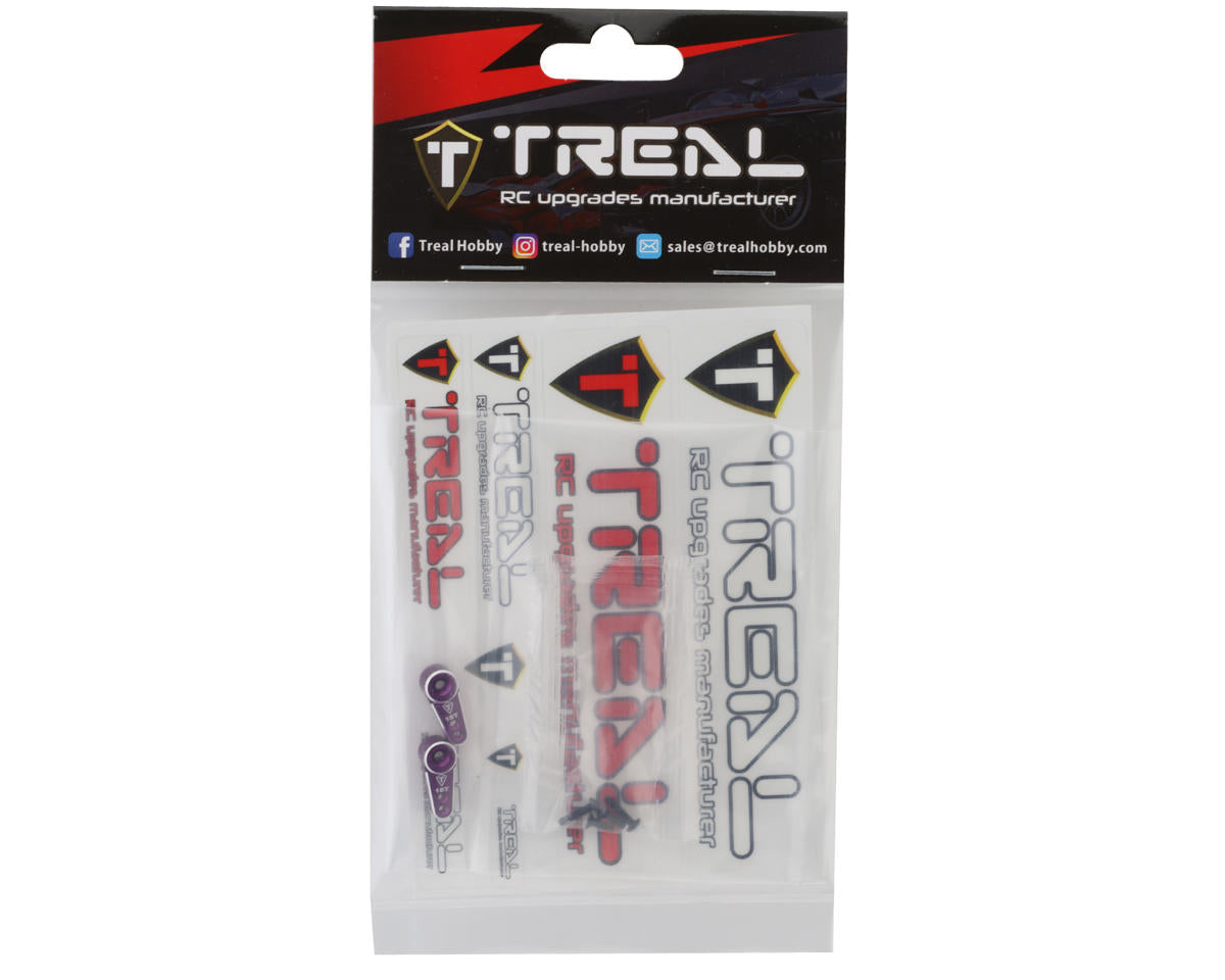 Treal Hobby FCX24 CNC Aluminum 15T Micro Servo Horns (Purple) (2) (EMAX)
