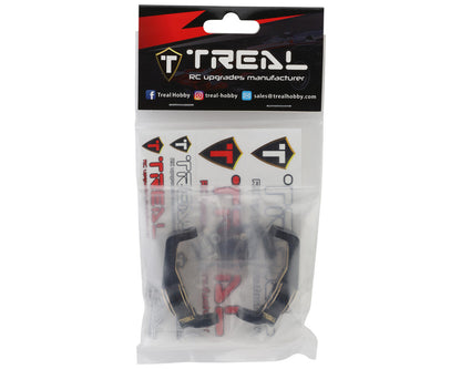 Treal Hobby Redcat Gen8 Brass Caster Blocks C-Hub Carriers (Black) (2) (45g)