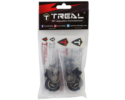 Treal Hobby Redcat Ascent/Gen9 Brass Inner Front Portal Covers (Black) (2)