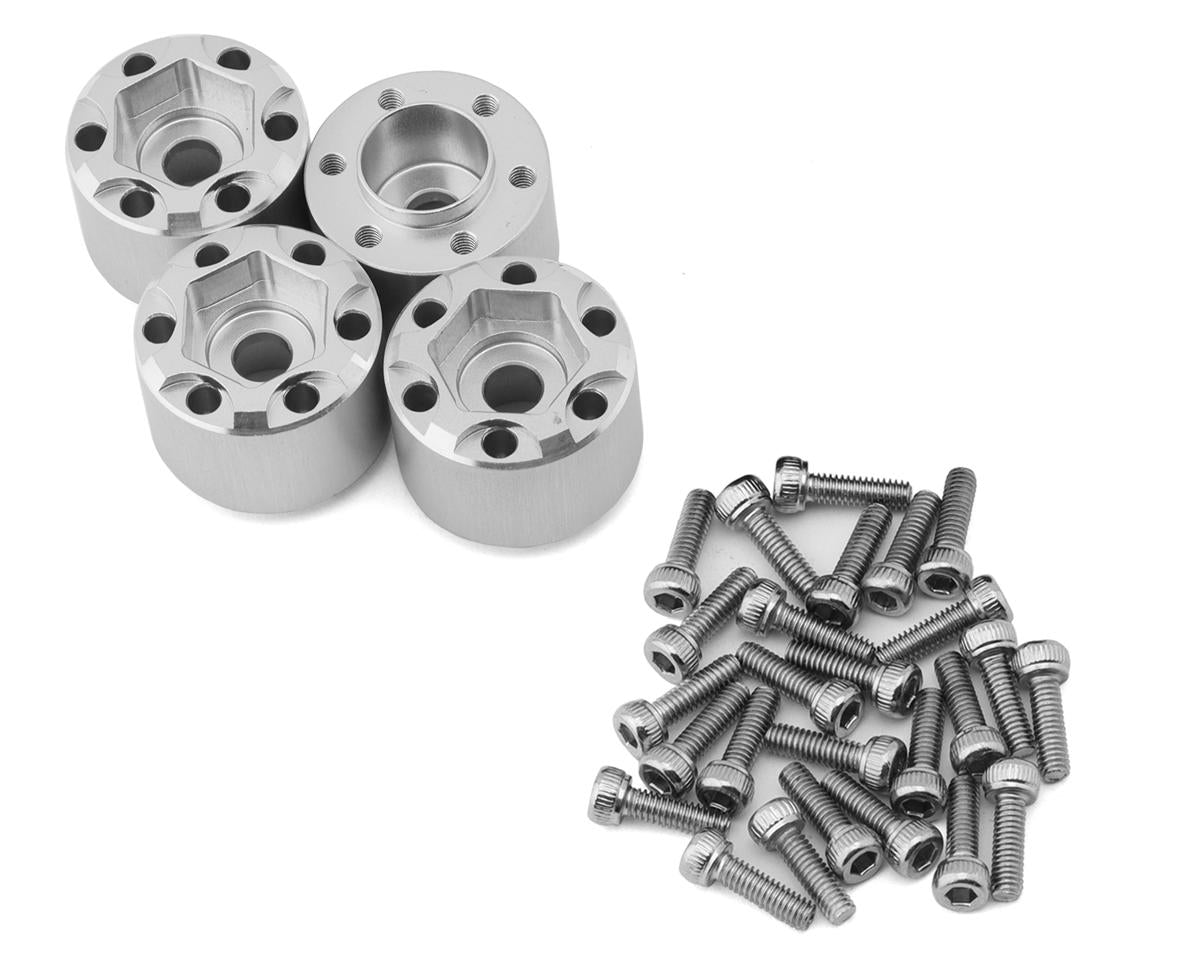 Treal Hobby 1.9" Beadlock Wheel Hub Extension Spacers (Silver) (4) (15mm)