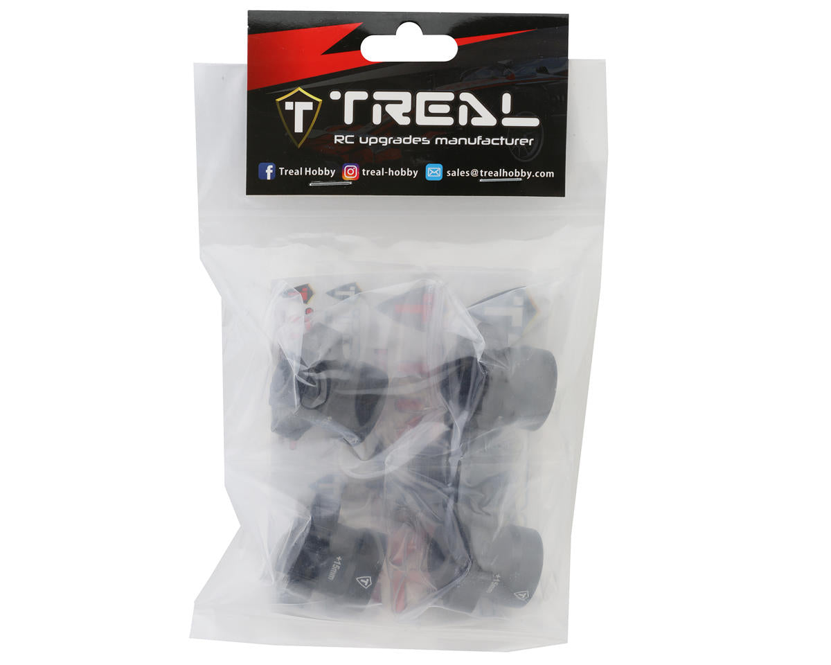 Treal Hobby Losi LMT Aluminum Wheel Hub Spacer (Black) (4) (+15mm)