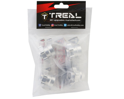 Treal Hobby Losi LMT Aluminum Wheel Hub Spacer (Silver) (4) (+15mm)