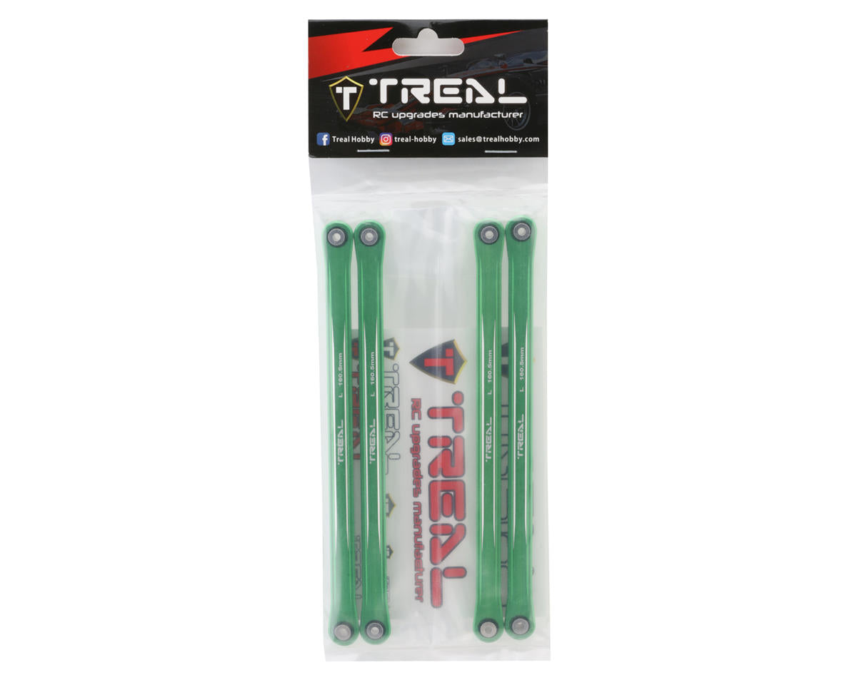 Treal Hobby Losi LMT Mega Aluminum Lower 4-Link Bar Set (Green) (160.5mm)