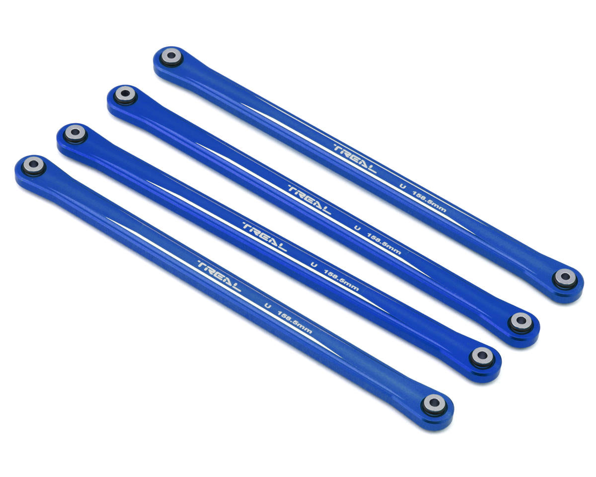Treal Hobby Losi LMT CNC-Aluminum Extended Upper Suspension Links Set (Blue)
