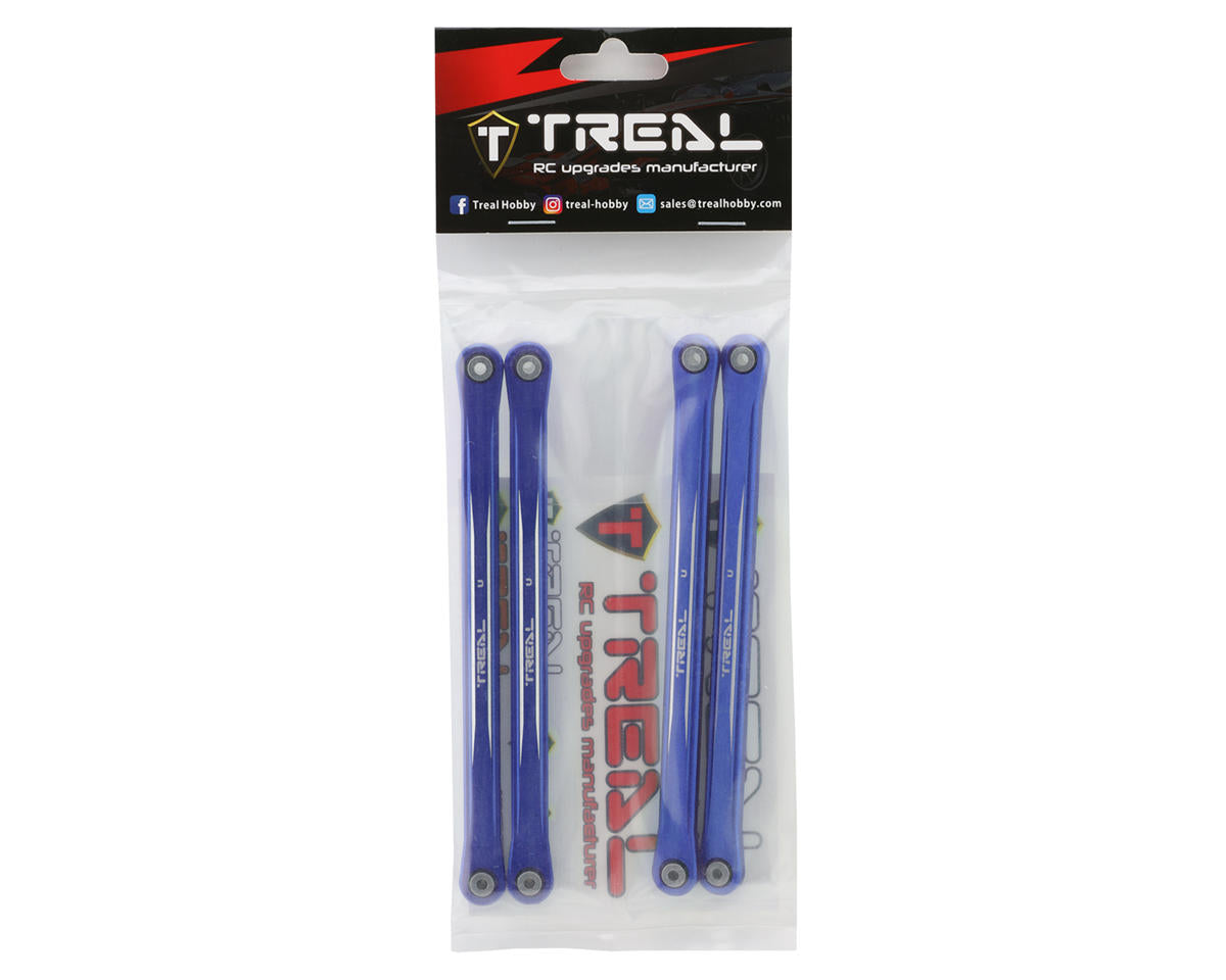 Treal Hobby Losi LMT Aluminum Upper Link Bars (Blue) (4)
