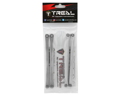 Treal Hobby Losi LMT Aluminum Upper Link Bars (4) (Silver)