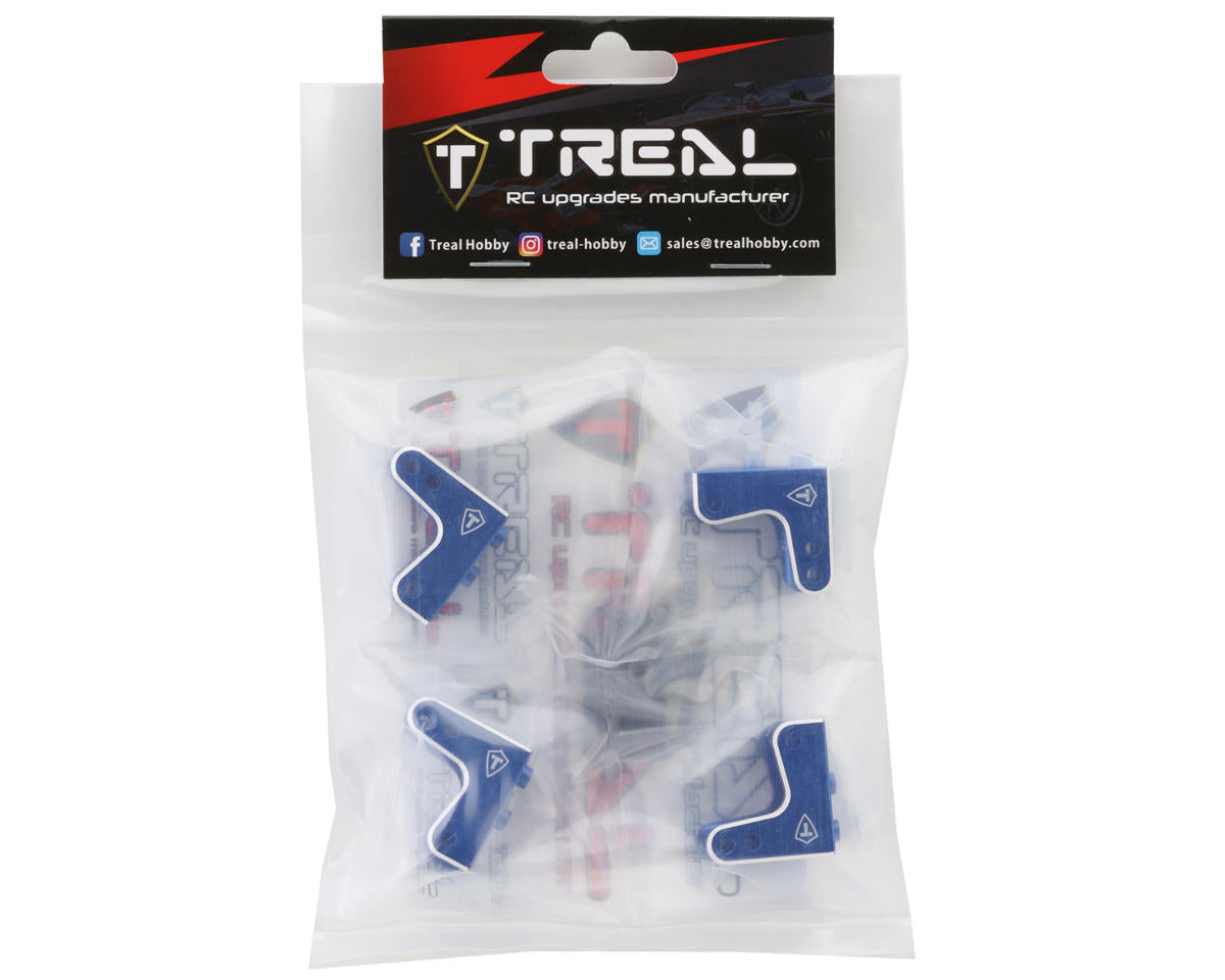 Treal Hobby Losi LMT Aluminum Shock Mount Set (4) (Blue)