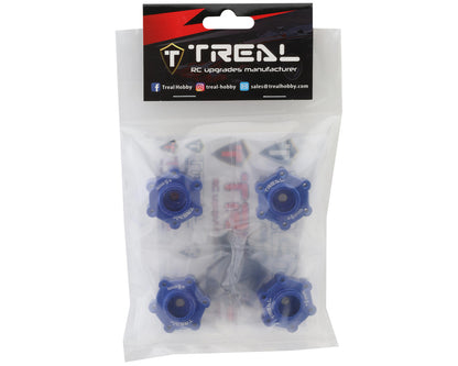 Treal Hobby Losi LMT Aluminum Wheel Hub Spacer (Blue) (4) (+5mm)