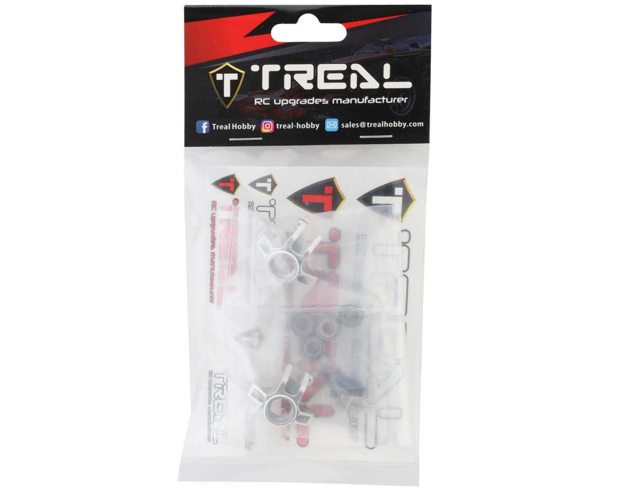 Treal Hobby Losi Mini LMT Aluminum Steering Knuckles (Silver) (2)