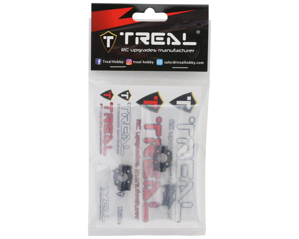 Treal Hobby Losi® Mini LMT Aluminum Front C-Hub Spindle Carriers (Black) (2)