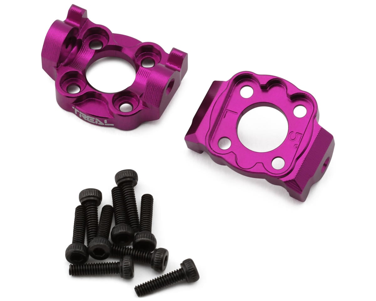 Treal Hobby Losi® Mini LMT Aluminum Front C-Hub Spindle Carriers (Purple) (2)