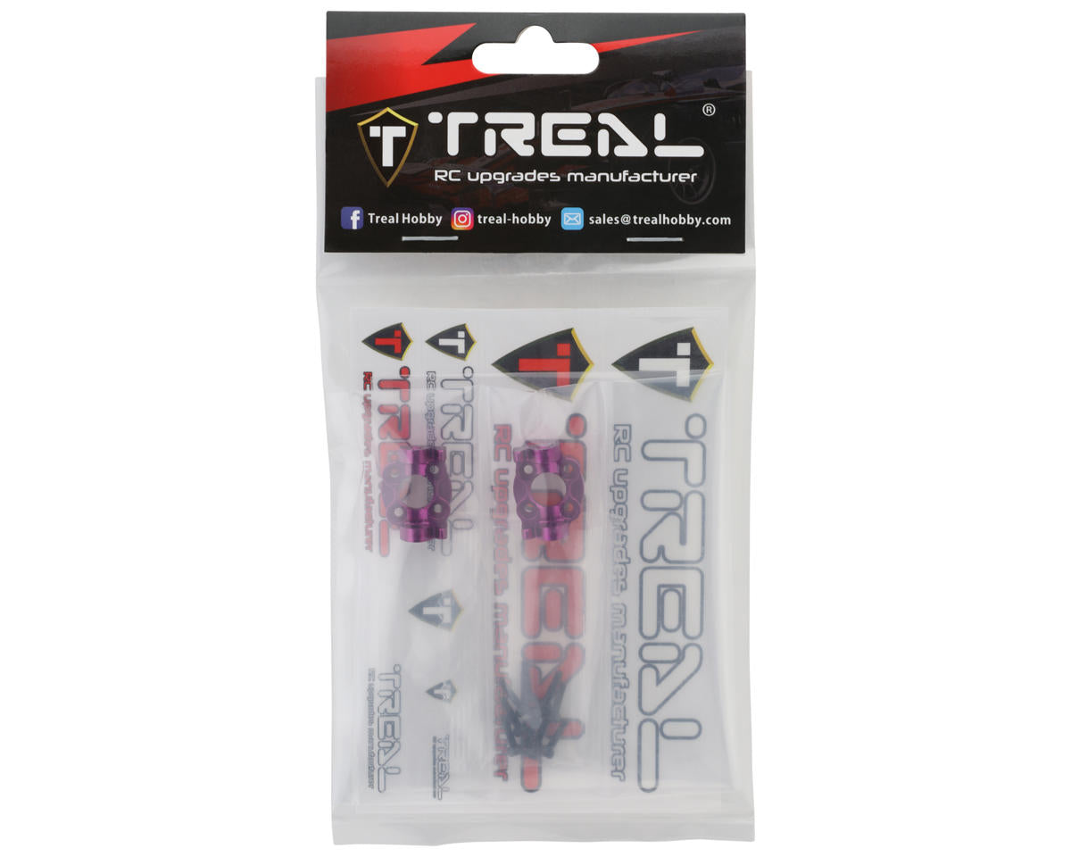 Treal Hobby Losi® Mini LMT Aluminum Front C-Hub Spindle Carriers (Purple) (2)
