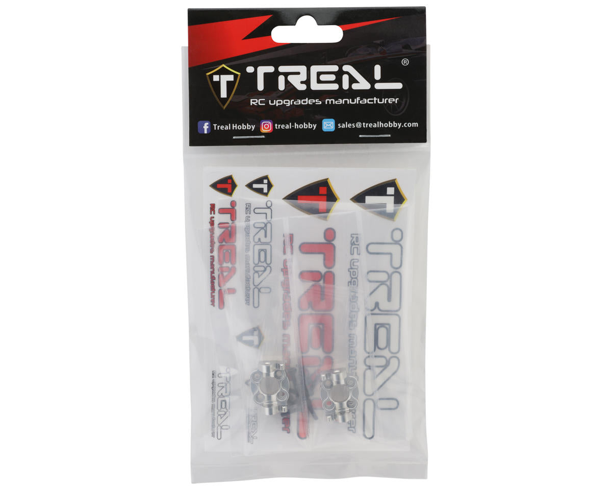 Treal Hobby Losi® Mini LMT Aluminum Front C-Hub Spindle Carriers (Silver) (2)