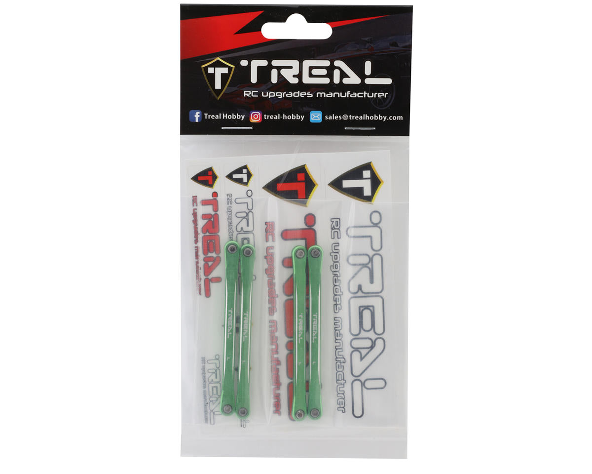 Treal Hobby Losi Mini LMT Aluminum Lower Suspension Links (Green) (4)