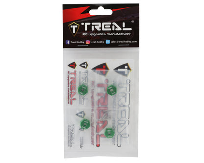 Treal Hobby Losi Mini LMT Aluminum 12mm Wheel Hex Adaptors (Green) (4)