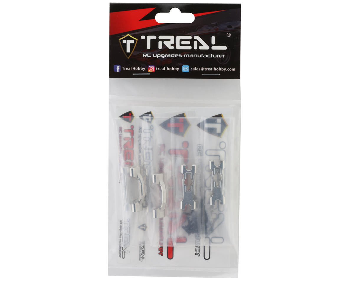 Treal Hobby Losi Mini LMT Aluminum Chassis Cross Brace Set (Silver)