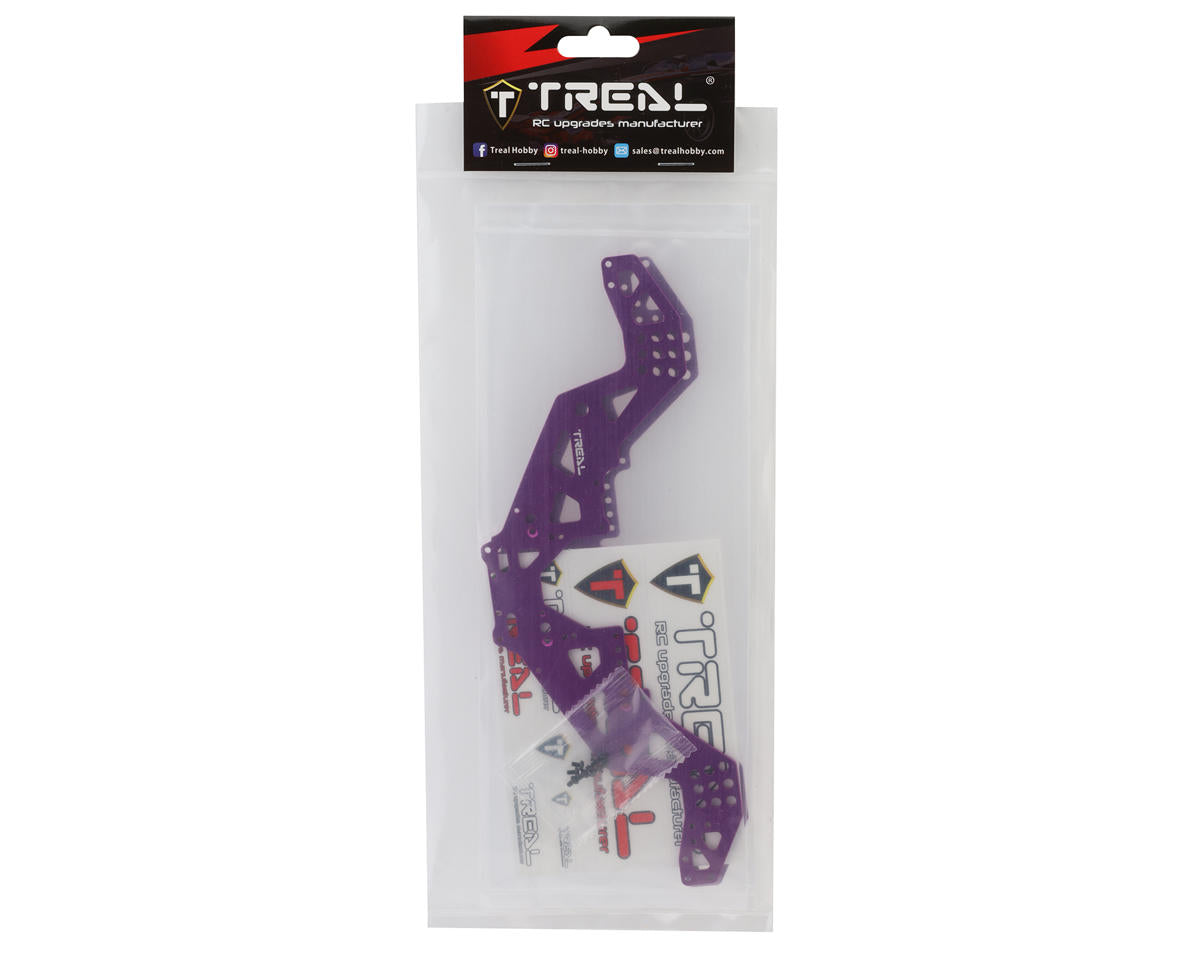 Treal Hobby Losi Mini LMT Aluminum Chassis Frame Side Plates (Purple) (2)