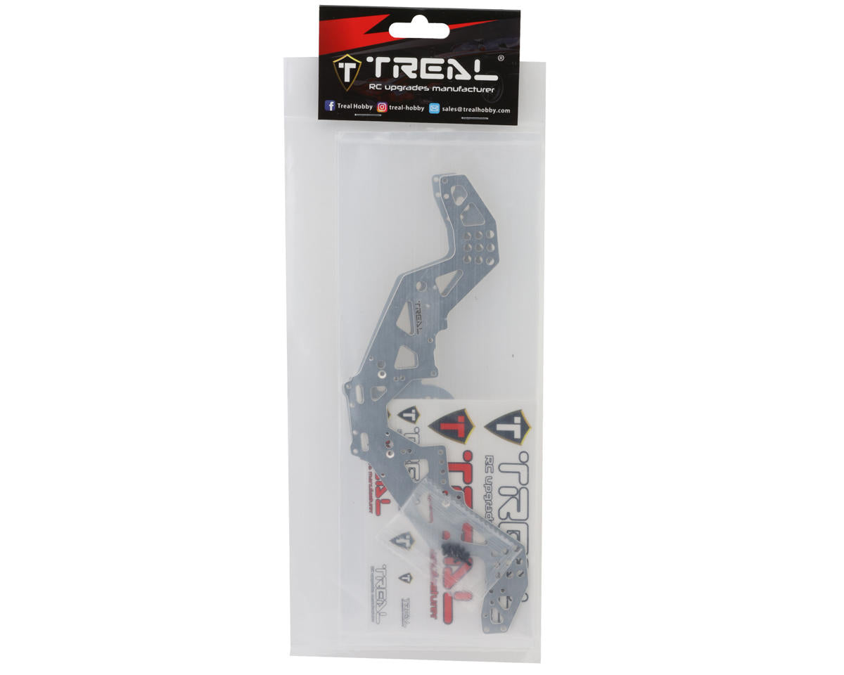 Treal Hobby Losi Mini LMT Aluminum Chassis Frame Side Plates (Silver) (2)