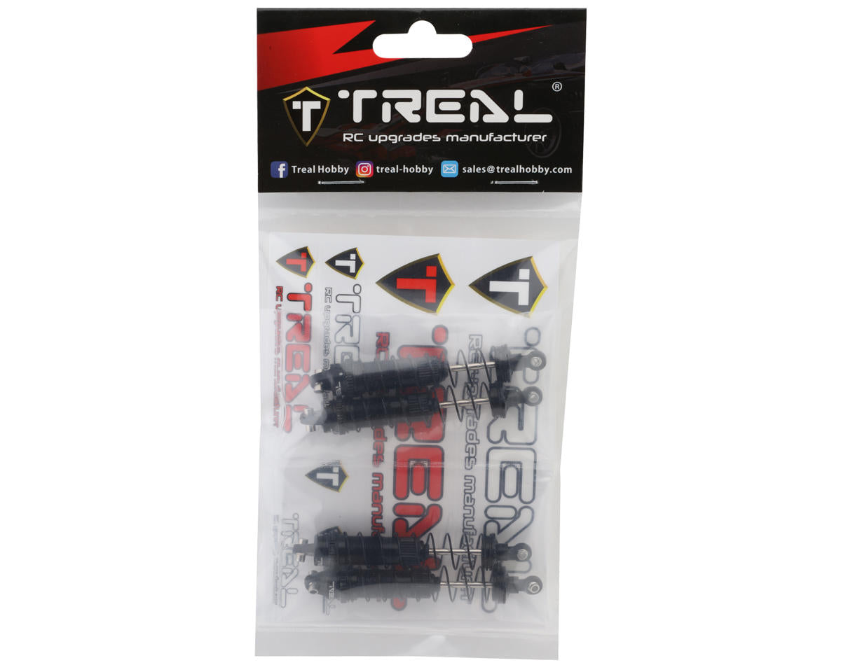 Treal Hobby Losi® Mini LMT 6061 Aluminum Threaded Shock Set (Black) (4)