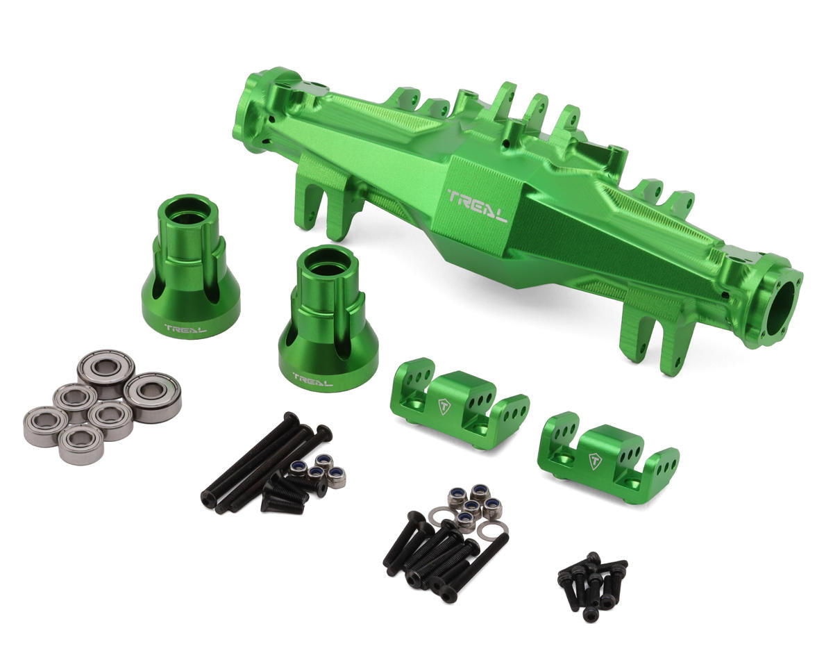 Treal Hobby Losi LMT 2.0 7075 Aluminum Rear Axle Housing Set (Green)
