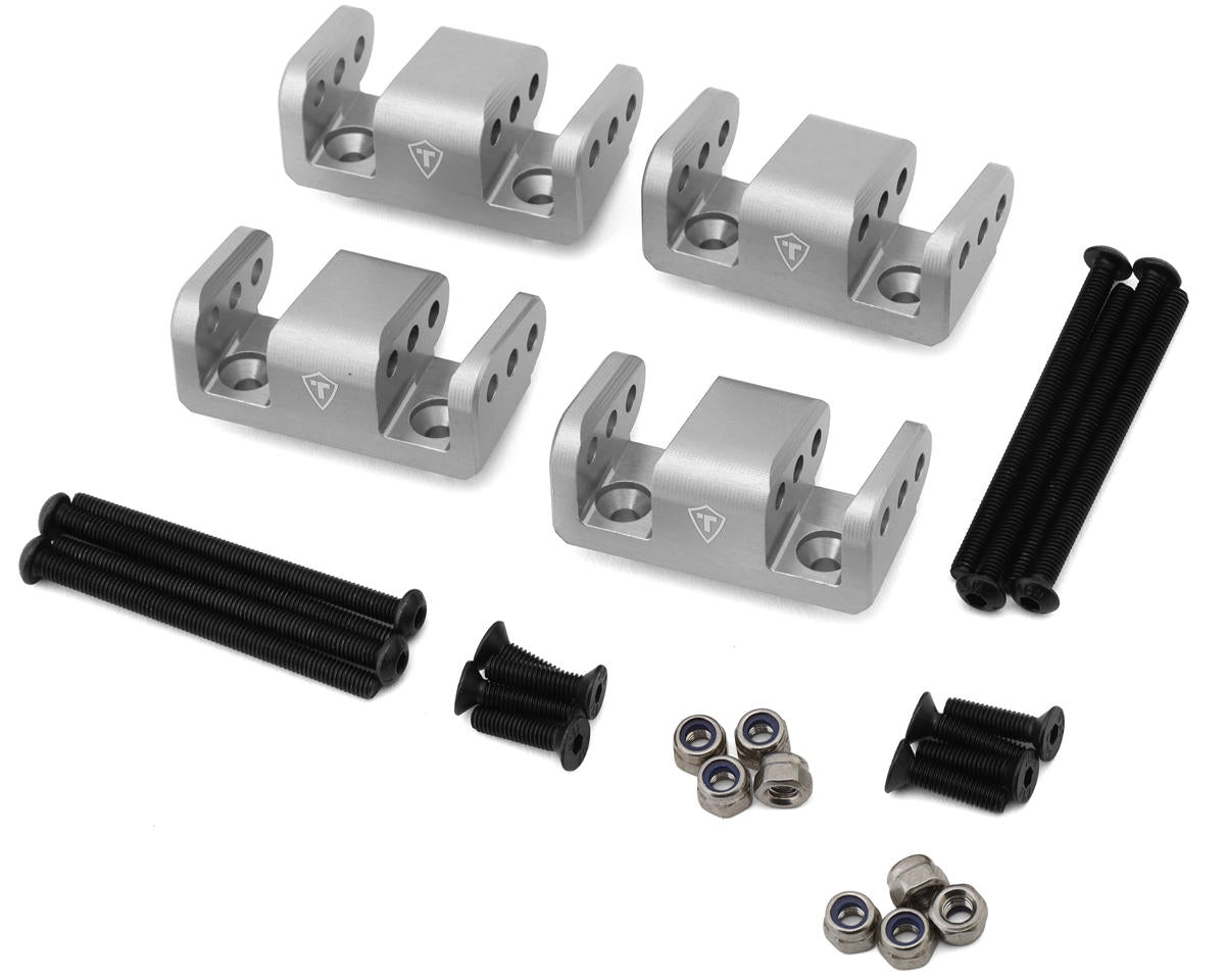 Treal Hobby Losi LMT 2.0 7075 Aluminum Dual Lower Shock Mounts Set (Silver)