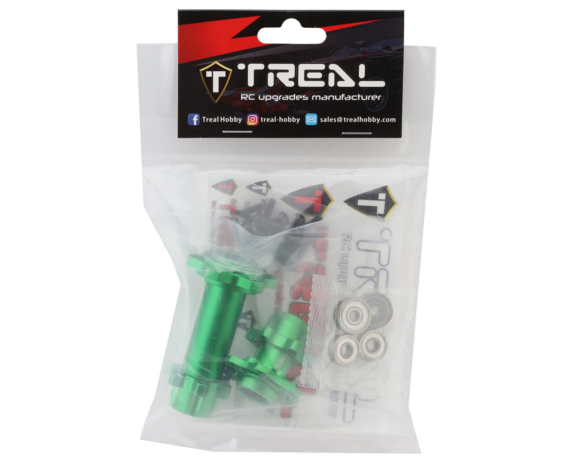 Treal Hobby Promoto CNC Aluminum Front & Rear Hub Set (Green)