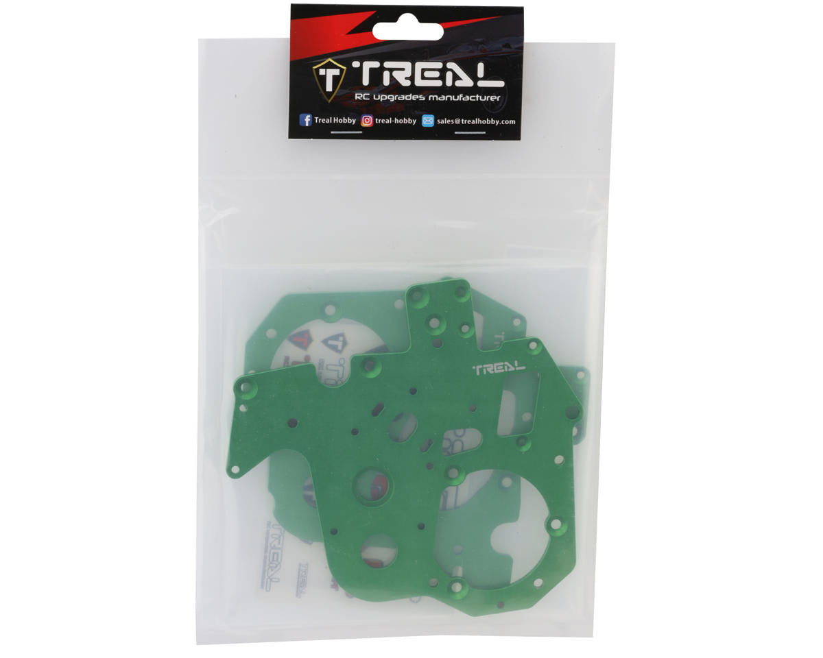 Treal Hobby Promoto MX Aluminum Chassis Plates (Green) (2)