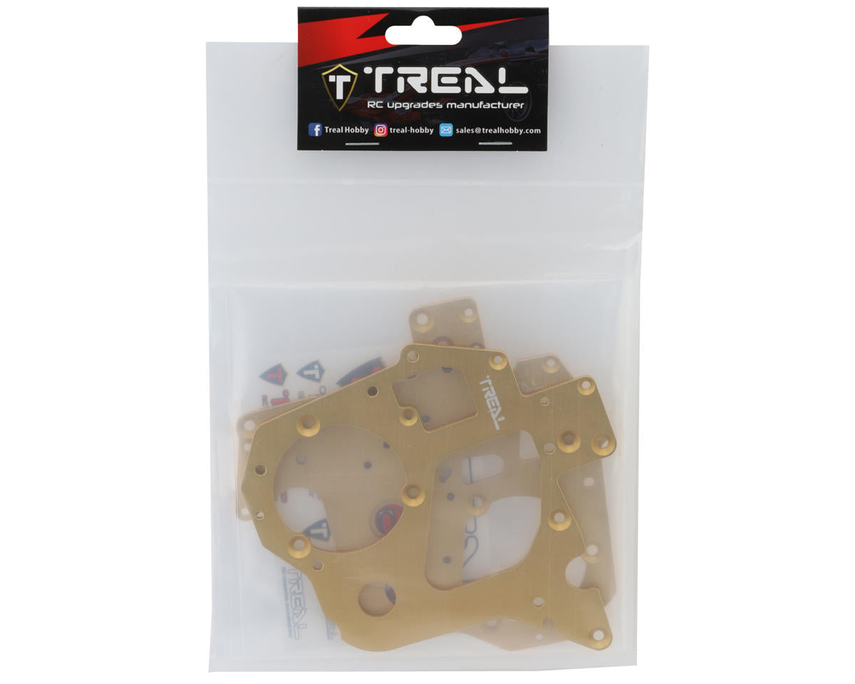 Treal Hobby Promoto MX Aluminum Chassis Plates (Gold) (2)