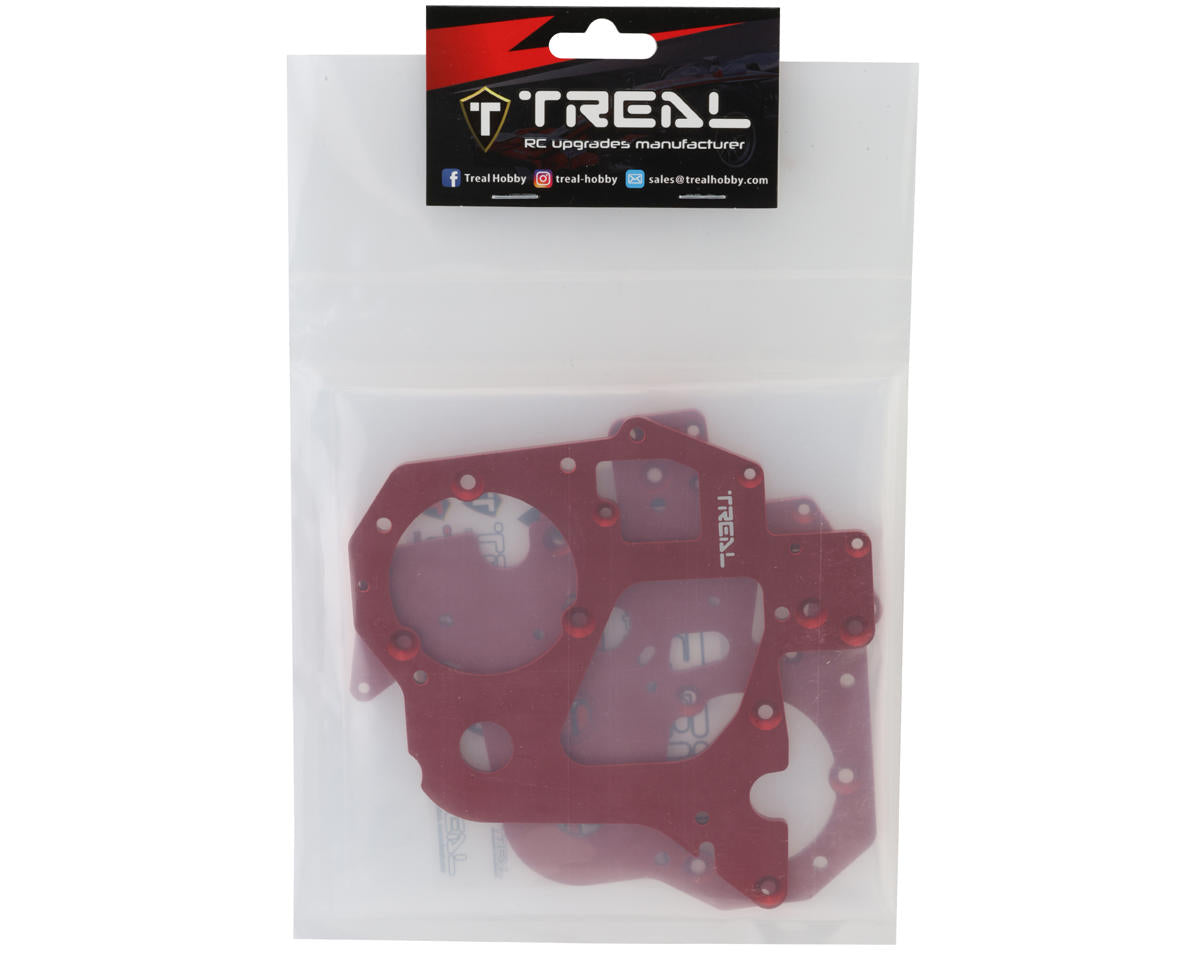 Treal Hobby Promoto MX Aluminum Chassis Plates (Red) (2)