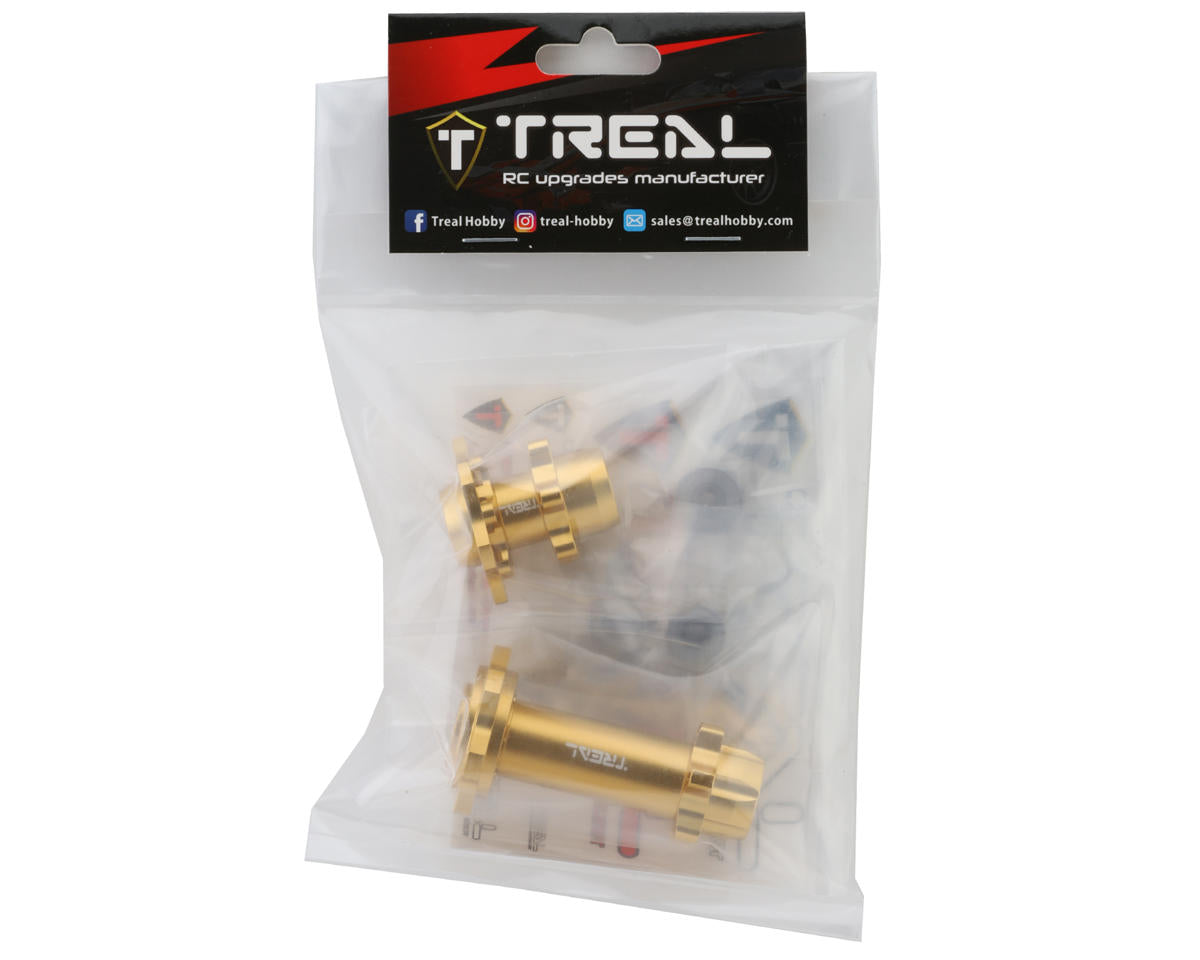 Treal Hobby Promoto CNC Aluminum Front & Rear Hub Set (Gold)