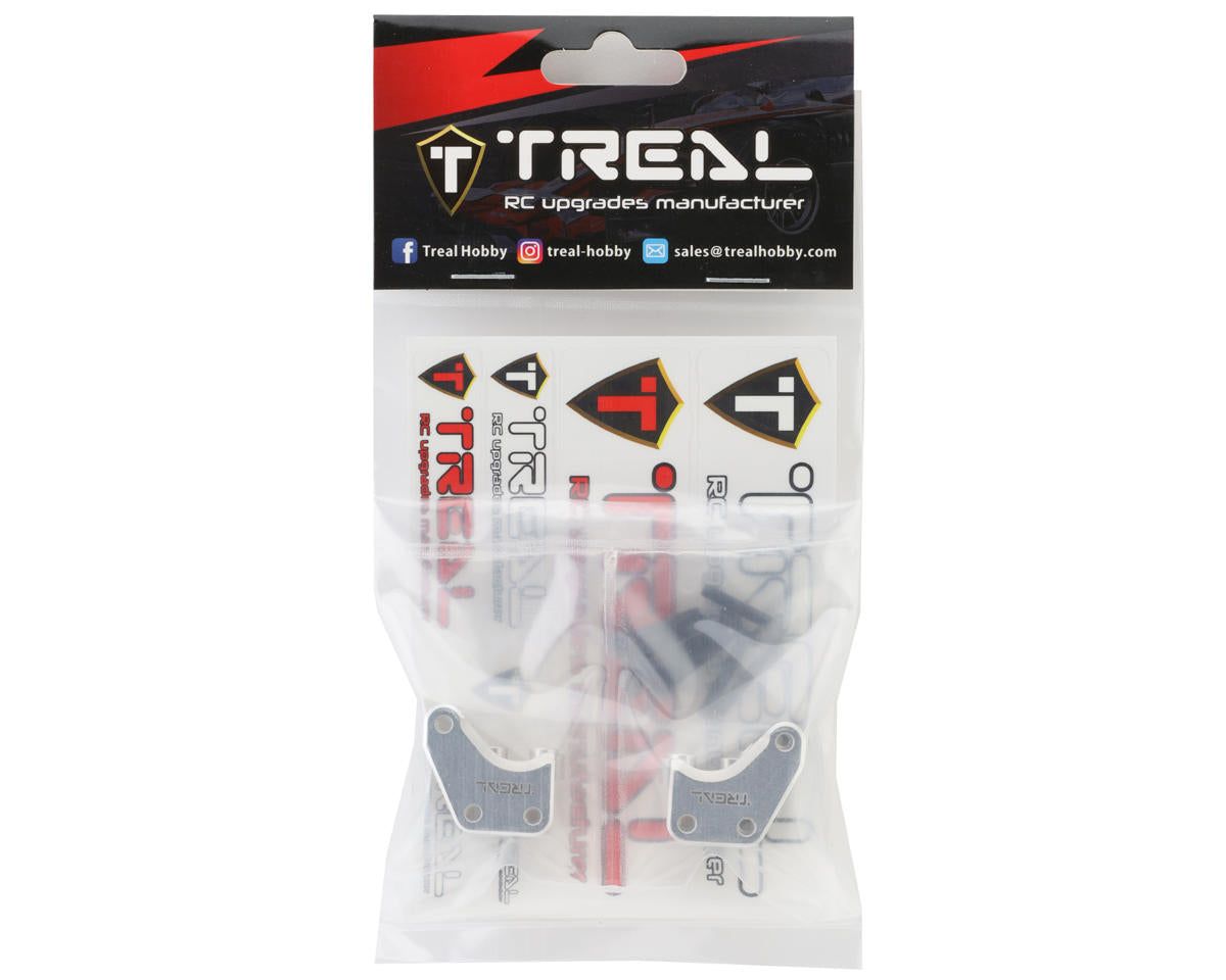 Treal Hobby Axial RBX10 Ryft Aluminum Front Link Mounts (Silver) (2)