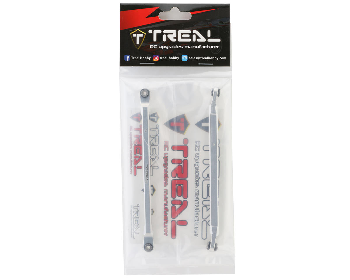 Treal Hobby RBX10 Ryft Aluminum Front Lower Links (Silver) (2)
