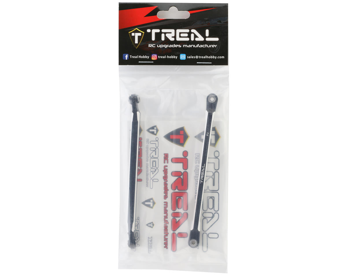 Treal Hobby RBX10 Ryft Aluminum Front Upper Links (Black) (2)