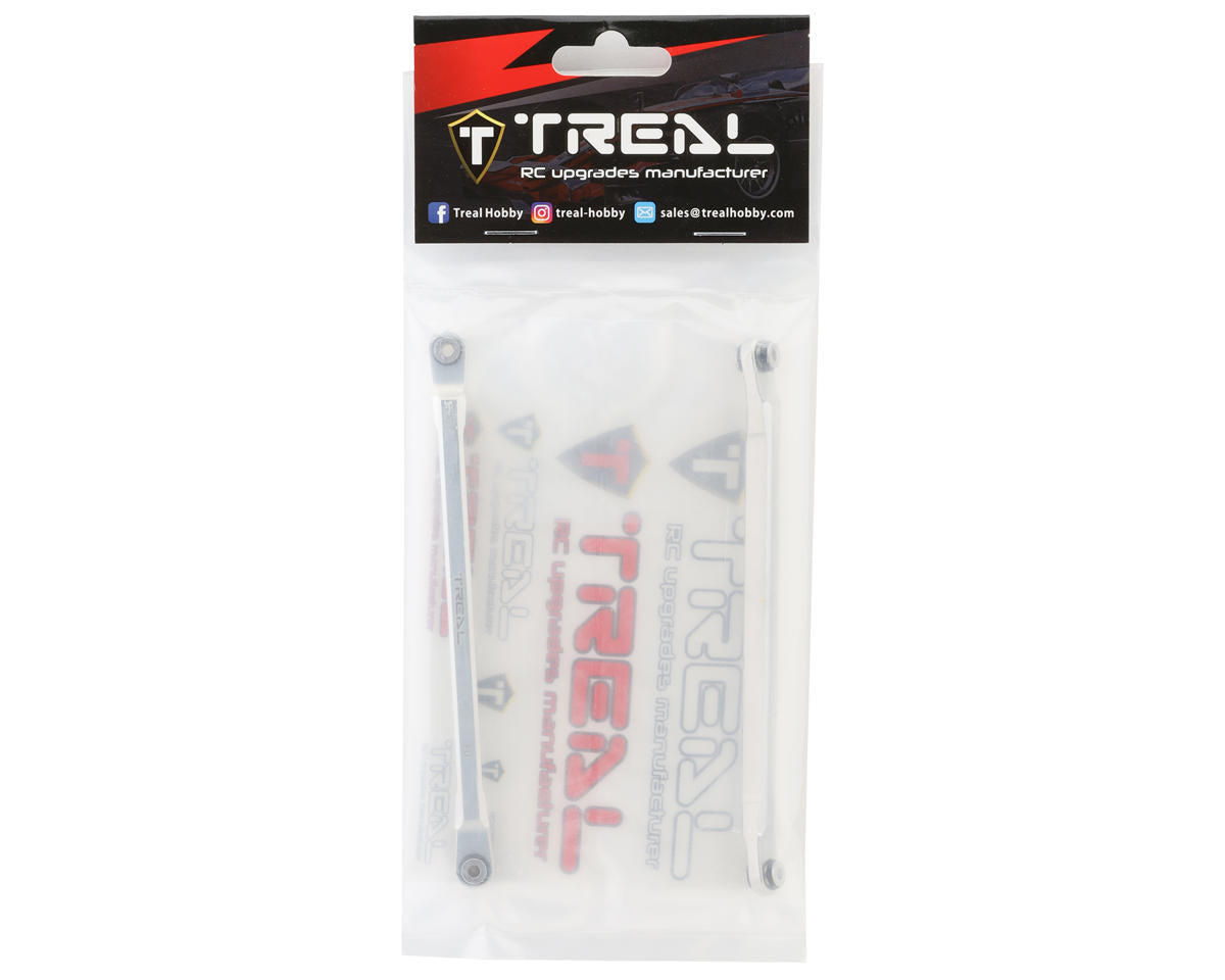 Treal Hobby RBX10 Ryft Aluminum Front Upper Links (Silver) (2)