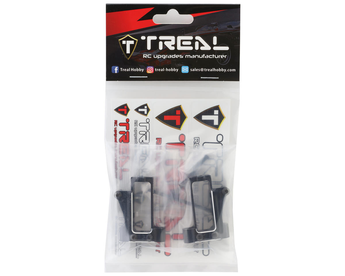 Treal Hobby Axial RBX10 Ryft Aluminum Front Shock Mounts (Black) (2)