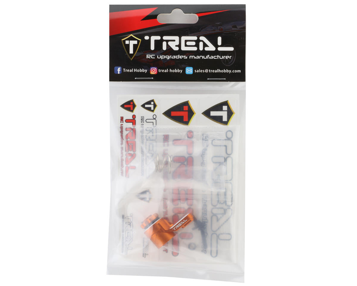 Treal Hobby Axial RBX10 Ryft Aluminum Clamping Servo Saver (25T) (Orange)