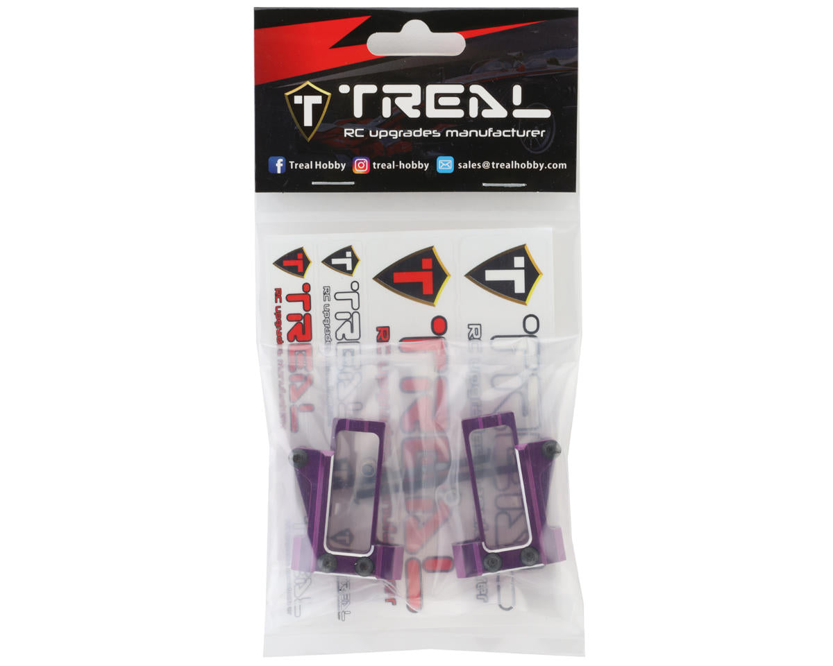 Treal Hobby Axial RBX10 Ryft Aluminum Front Shock Mounts (Purple) (2)