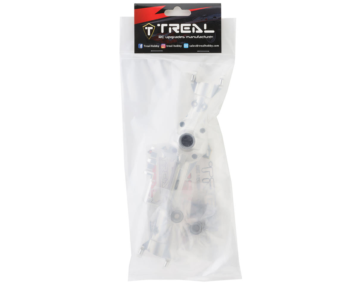 Treal Hobby Axial RBX10 Ryft Aluminum Rear 4WS Axle Housing (Silver)