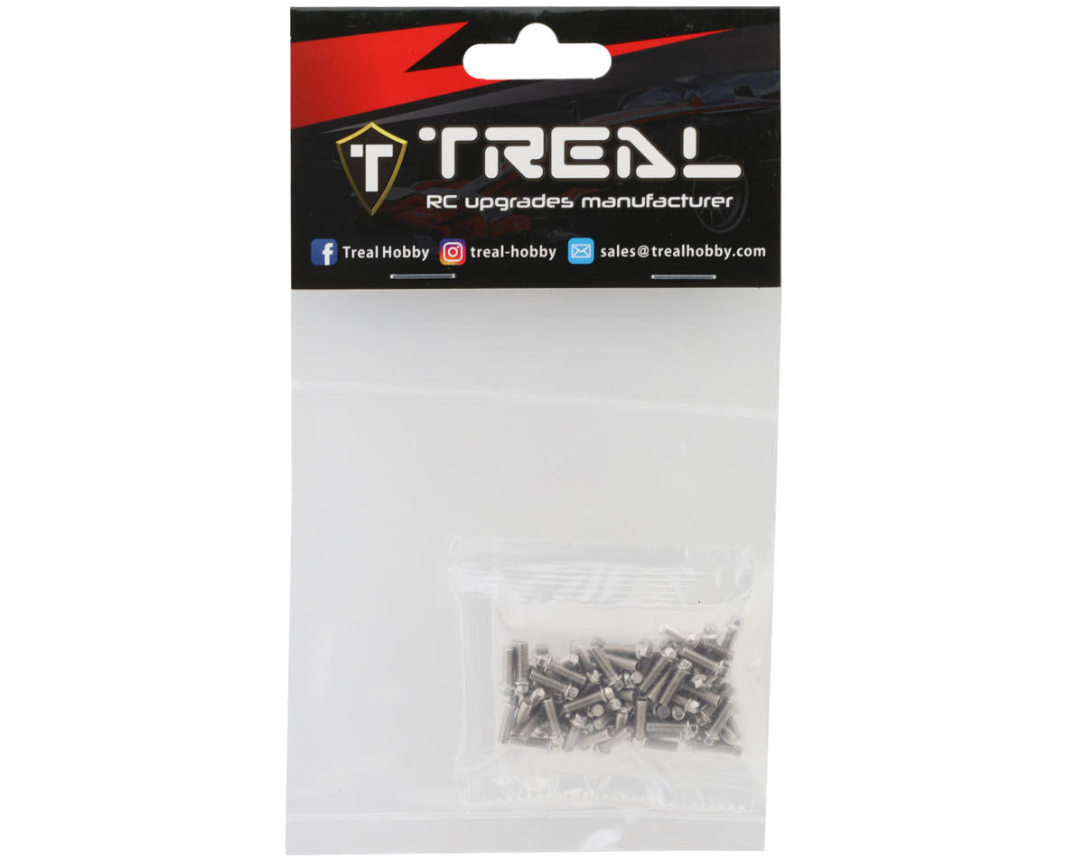 Treal Hobby 1.9" Beadlock Screws (Silver) (100)