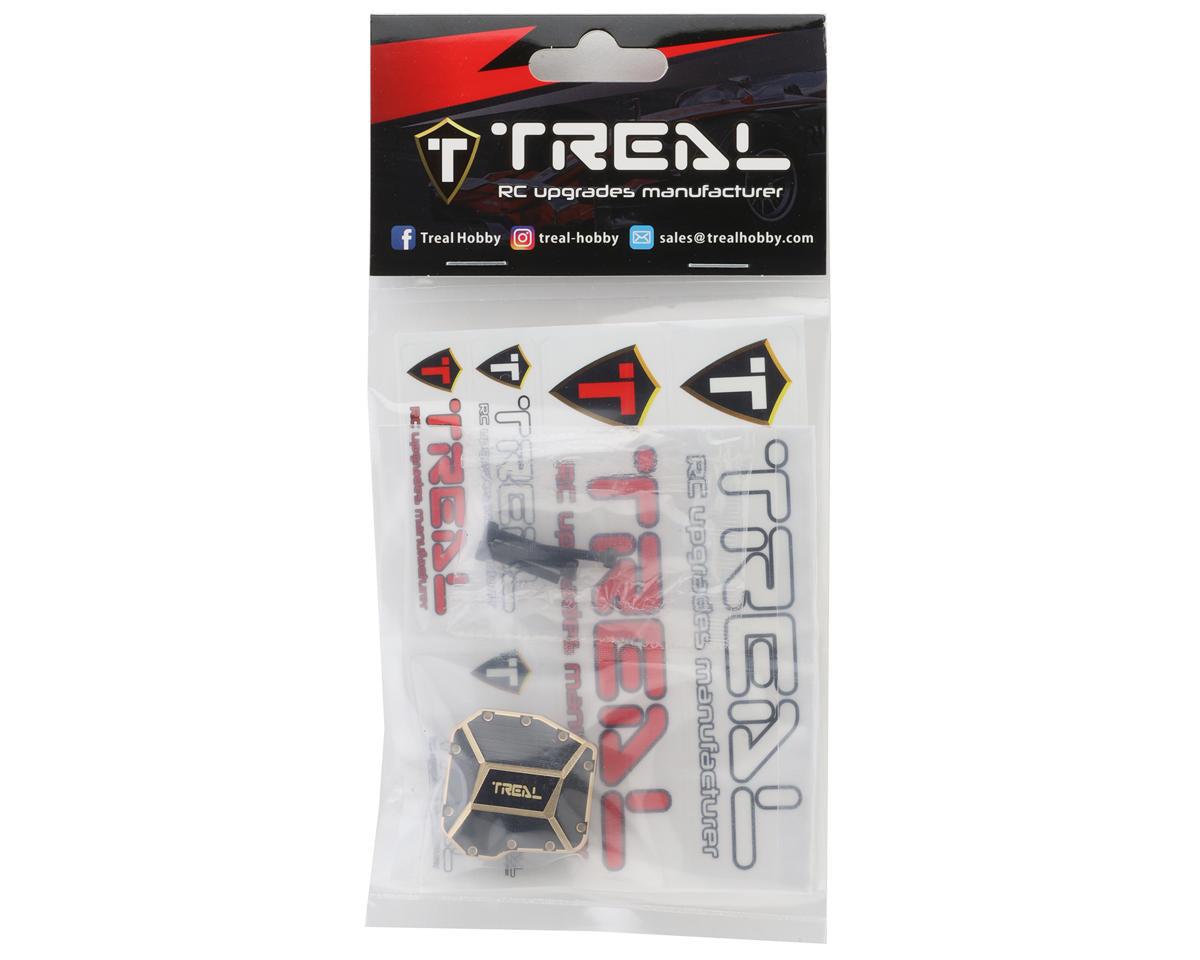 Treal Hobby Axial SCX10 III Brass Differential Cover (51g) (Portal Axle)