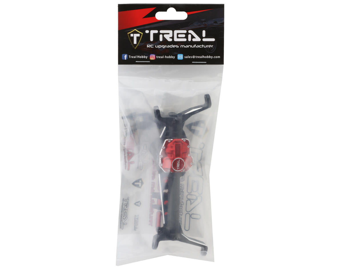 Treal Hobby Axial SCX10 III CNC Aluminum Front Portal Axle Housing (Black)