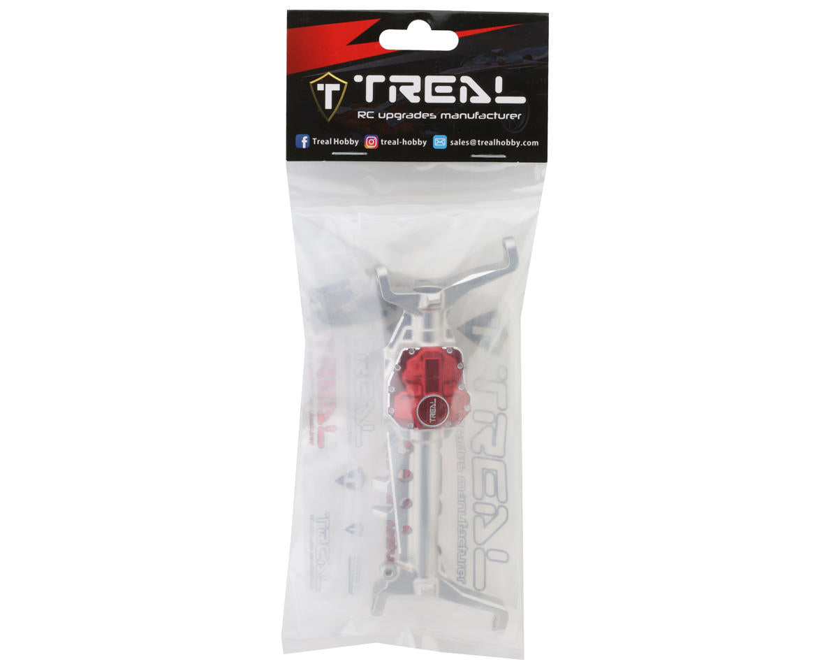 Treal Hobby Axial SCX10 III CNC Aluminum Front Portal Axle Housing (Silver)