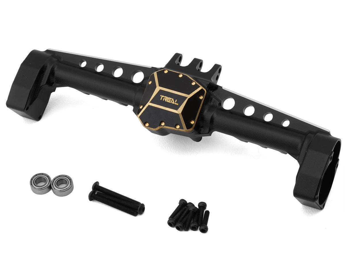 Treal Hobby SCX10 III Aluminum Rear Portal Axle w/Brass Differential Cover