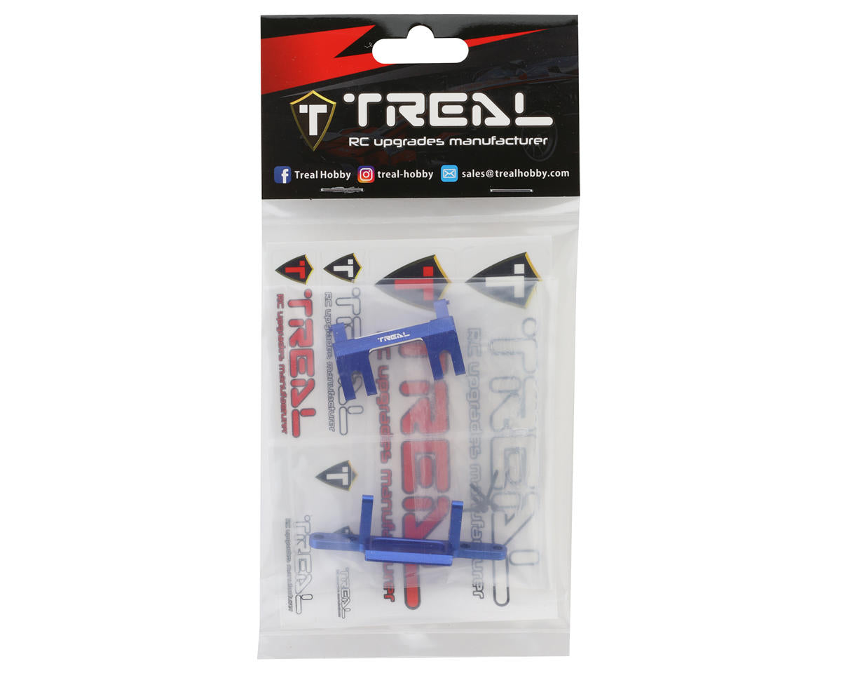 Treal Hobby Axial SCX24 Aluminum Rear Bumper Mount (Blue)