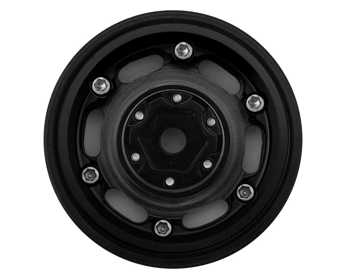 Treal Hobby Type E 1.0" 6-Slot Beadlock Wheels (Black) (4) (21.9g)