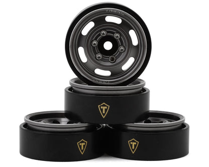 Treal Hobby Type E 1.0" 6-Slot Beadlock Wheels (Titanium) (4) (21.9g)